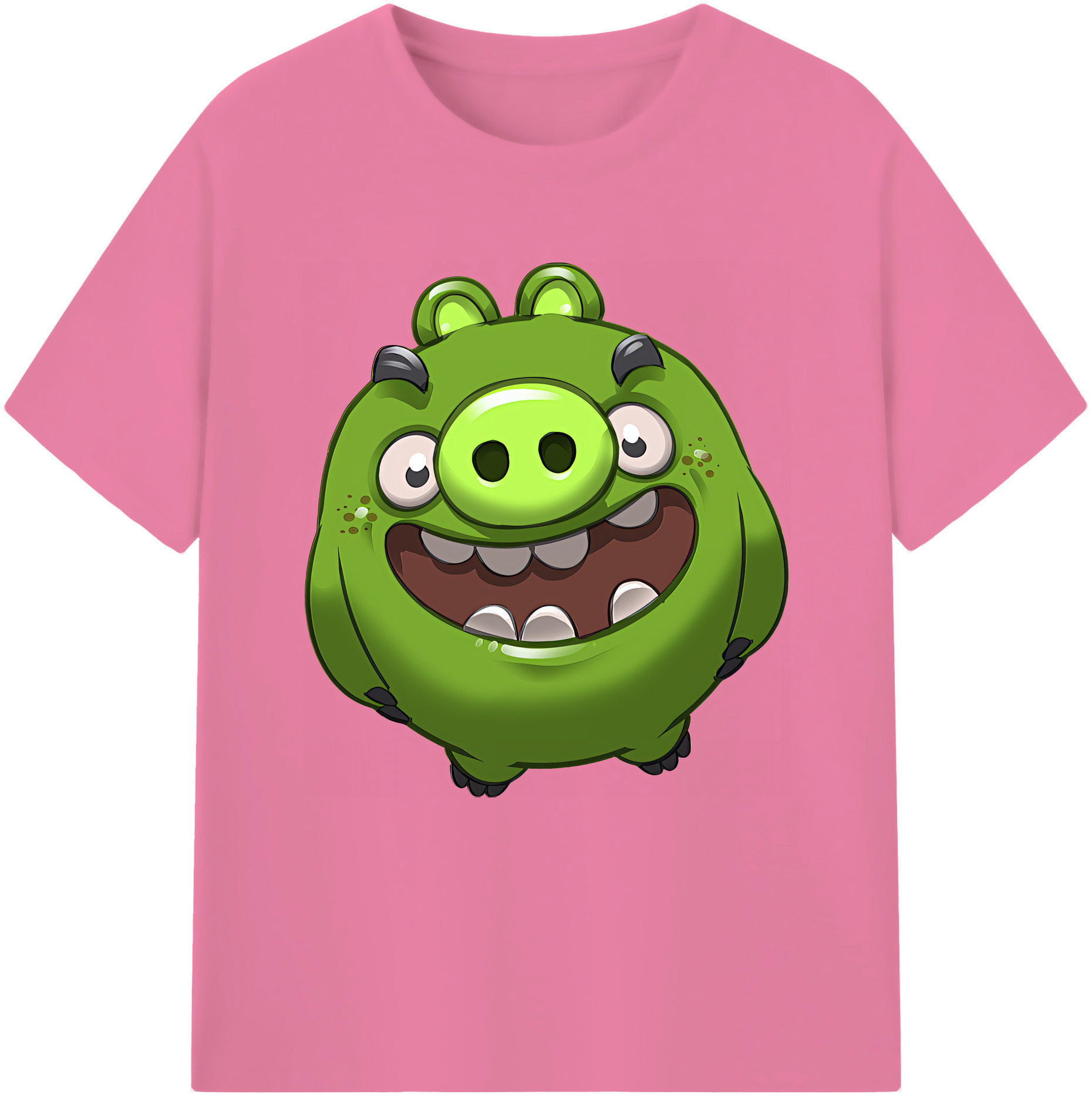 （画像用） Angry Birds アングリーバード 綿100％半袖Tシャツ（フロントプリント）